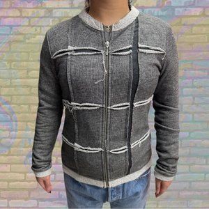 Retro BAR by Meliz Kozan Grunge Zip Up Hoodie